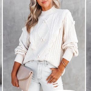 Chantel Cable Knit Sweater - Ivory
